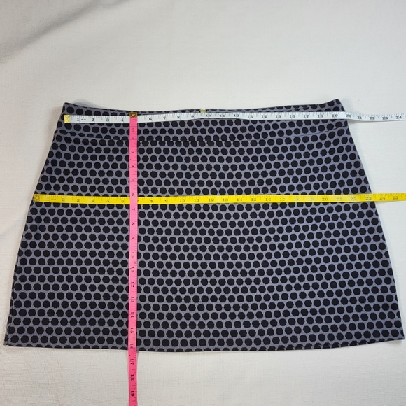 Gap A Line Short SKIRT Womens Size XXL Gray Black Polka Dots Back Zip - Picture 5 of 16